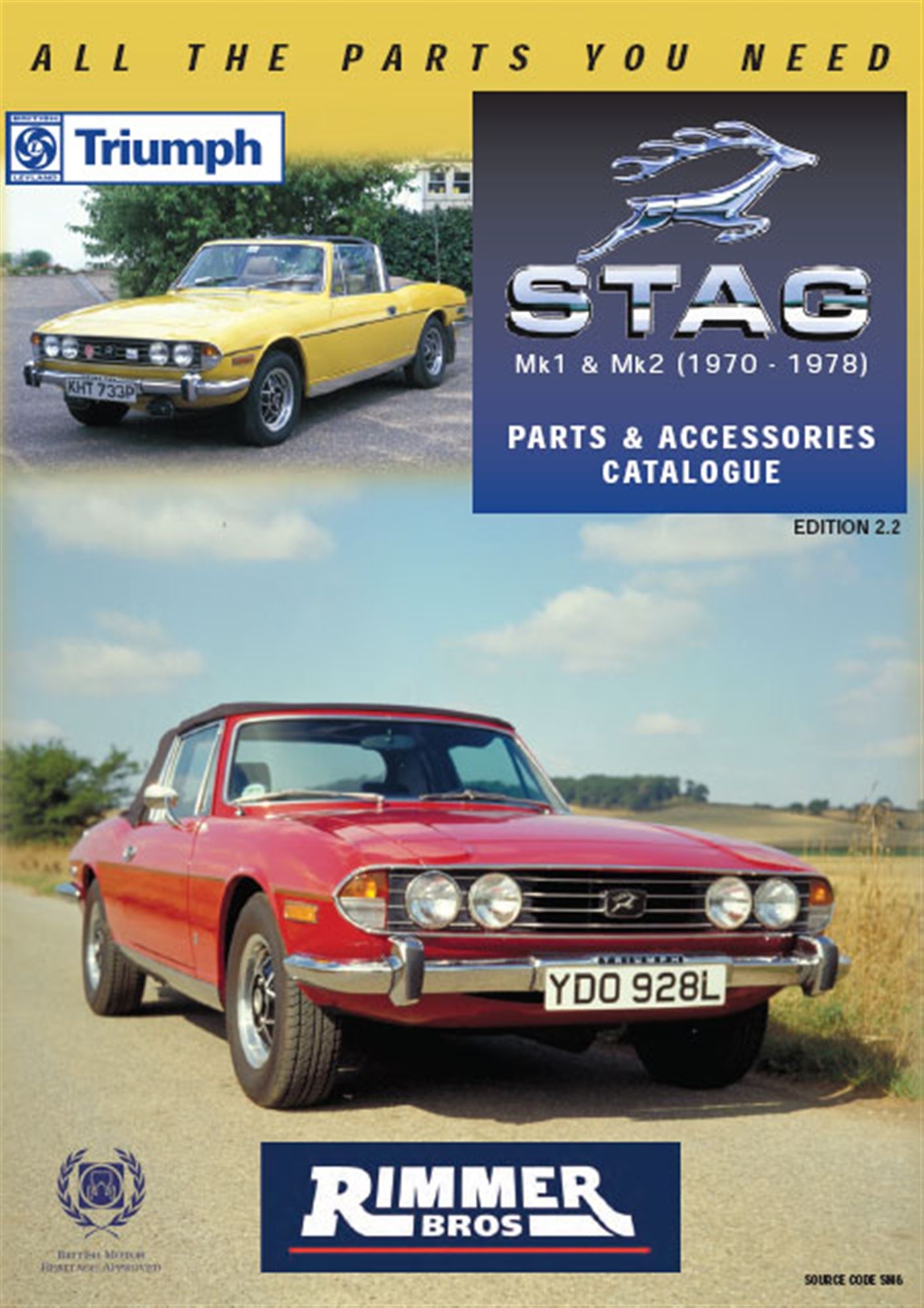 Rimmer Bros Triumph Stag Catalogue (19701978) 170 Pages